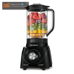 Liquidificador Pratic Turbo, Mondial, 550W - L-98-B - Imagem 1