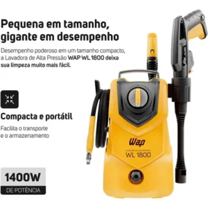 Lavadora de Alta Pressão Compacta WAP WL 1800 1400W 1500PSI 360L/h 127V - Imagem 2