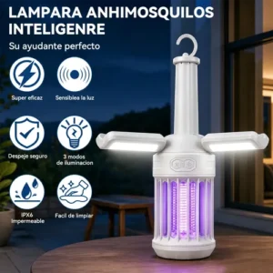 Lâmpada Led Dobrável Recarga Com Repelente Para Camping - Imagem 3