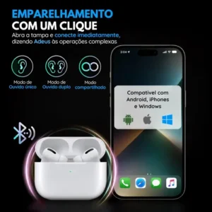 Fone de Ouvido Bluetooth 5.3 Tws Sem Fio com Microfone HD Anti Ruido A Prova D'água Compatível iPhone Samsung Xiaomi Motorola Redmi Android iOs Para Esporte Academia Trabalho Game H'maston Pro - Imagem 6