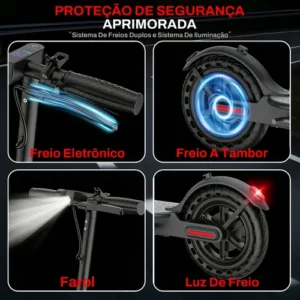 Oimotoo Patinete Scooter Elétrico 350w Dobrável C/bluetooth - Imagem 9