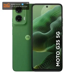 Smartphone Motorola Moto g35 5G - 128GB 12GB (4GB RAM+8GB Ram Boost) e Camera 50MP com AI NFC Tela 6.7" com Superbrilho - Verde - Vegan Leather - Imagem 1