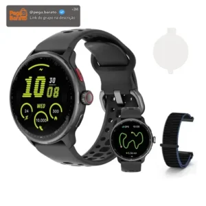 Relógio Inteligente Gps Smartwatch Amoled 3atm Sport Gps Caixa Preto - Imagem 1