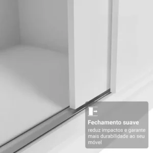 Guarda-roupa Casal Armário Quarto Reno Madesa 3 Portas De Correr Esp Branco 1095H91E - Imagem 6