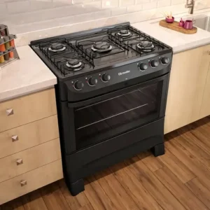 Fogão Mueller preto fosco 5 Bocas com mesa esmaltada e acendimento MFI5BC - Imagem 5