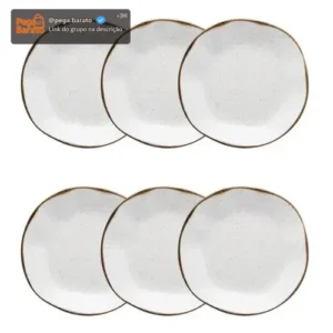 Conjunto De 6 Pratos Fundos 22,5cm Ryo Maresia - Imagem 1