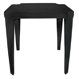 Jr Plasticos Kit Mesa Plástico Quadrada Preta com 4 Cadeiras Bistrô 70cm - Imagem 2
