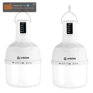 Kit2 Lâmpada De Led Recarregável Usb Acampamento Pesca Bulbo - Imagem 1