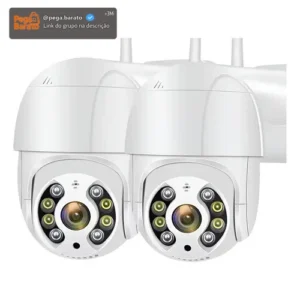Kit 2 Câmeras de Segurança iCSee A8 PTZ Wi-Fi com Visão Noturna para Exterior e Interior - Imagem 1