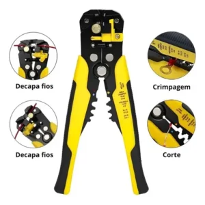 Kit Elétrico Profissional Com Alicate Decapador, Crimpador - Imagem 4