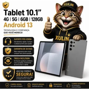 Tablet 10.1 4g 5g 6gb 128gb Android 13 Teclado Caneta Capa - Imagem 10