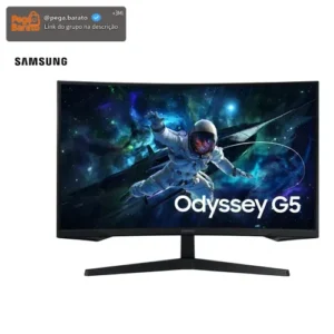 Monitor Gamer Samsung Odyssey G5, 32 ,qhd, 165hz,1ms,hdmi,dp Preto - Imagem 1