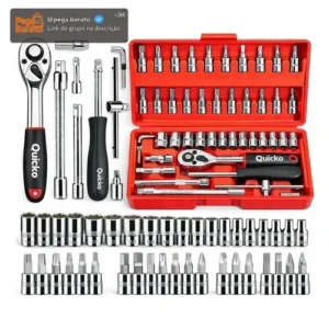 Kit Ferramentas 46 Peças Com Soquetes e Chaves Para Carro e Casa - Imagem 1