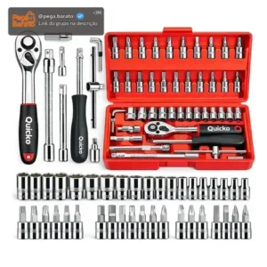 Kit Ferramentas 46 Peças Com Soquetes e Chaves Para Carro e Casa - Imagem 1