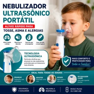 Inalador Nebulizador Portatil Aparelho Inalação Silencioso - Imagem 6