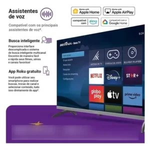 Smart Tv 32 Pol Hd Britânia B32kra Roku Tv Wi-fi Dolby Audio - Imagem 6