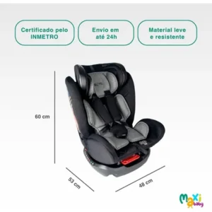 Cadeira de Carro Infantil 0 a 36Kg Elite 4 em 1 - Maxi Baby - Preto - Imagem 9
