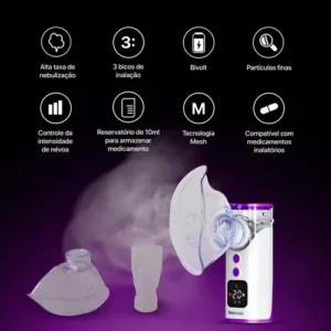 Inalador Nebulizador Aero Tech Portátil Tec. Mesh Relaxmedic - Imagem 3
