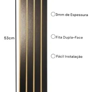 Painel Tv Ripado 3d 100% Mdf 58 Polegadas Fácil Instalação Cor Preto - Imagem 8