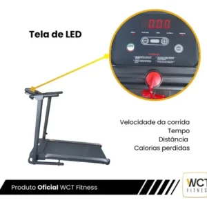 Esteira Elétrica Ergométrica Bivolt Ginastica Wct Fitness Cor Preto - Imagem 7