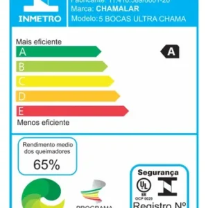 Fogão Cooktop Gás 5 Bocas Ultra Chama 127v/220v Preto - Imagem 7