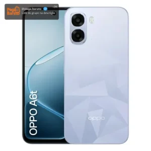 Smartphone Oppo A6t 5G 128gb, 12gb Ram (4gb + 8gb Virtual Ram), Bateria gigante de 6500 mAh, AI Câmera 50MP, Tela 120Hz, NFC, IP64 - Azul Cristal - Imagem 1