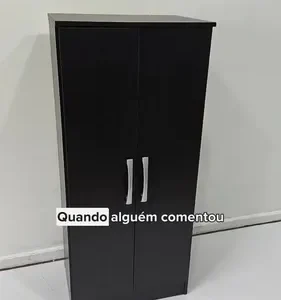 Armário Multiuso 2 Portas Preto Regente - Imagem 11