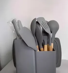 19 Peças Kit Utensilios Cozinha Tábua Em Silicone Espátula - Imagem 2