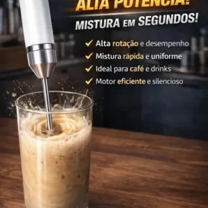 Mini Mixer Misturador De Bebidas Elétrico 2 Em 1 Portátil Recarregável Mexedor De Ovos Whey Leite Café Espuma Shake Drinks Capuccino Suco Comica - Imagem 7