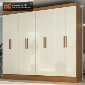 Guarda Roupa Casal 8 Portas 4 Gavetas Jatobá Yescasa - Imagem 1