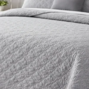 Cobre Leito Queen Matelado Dupla Face Leve Confortável Macio Cinza Matelado - Imagem 2