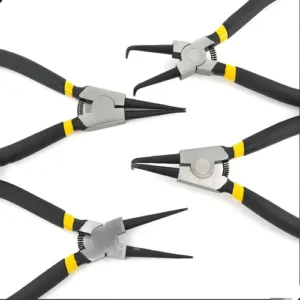 Kit 4 Alicates P/ Trava Anel Interno Externo Bico Curvo Reto - Imagem 3