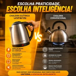 Chaleira Elétrica Jarra Inox 1.8l Ferve Água Rápido Café Chá - Imagem 3