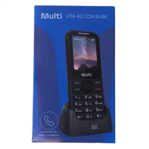 Celular Simples Ideal Para Idosos Teclas Grandes Som Alto Com Base Carregadora Sinal 4g - Imagem 5