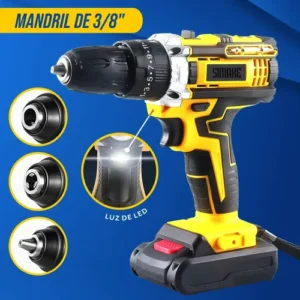 Parafusadeira Furadeira C/ 2 Baterias Maleta Kit Completo Led Eixo Flexível Vários Níveis Torque Simake - Imagem 10