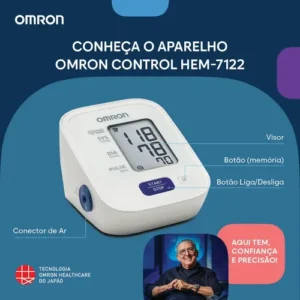 Monitor De Pressão Arterial De Braço Control+ Hem-7122 Omron Cor Blanco - Imagem 5