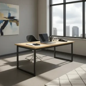 Mesa Escritório Industrial 150x60 Reforçado Ferro Homeoffice - Imagem 11
