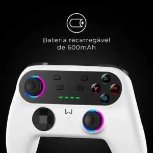 Controle Ultra Pro Bluetooth Branco Warrior - Js0092 - Imagem 5