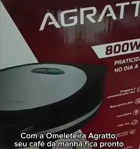 Omeleteira Antiaderente Elétrica Dupla 800W Mr. Cheff Redonda Preta 220V Agratto Aoip01i-02 - Imagem 2