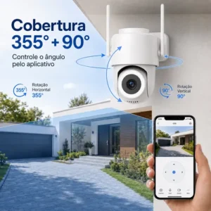 2 Câmera Segurança Ip Wifi Icsee Infravermelho Prova D'água - Imagem 5