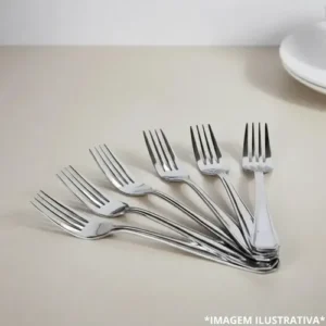 Kit 48 Garfo E Faca Em Inox Talheres De Mesa Buffet Cozinha - Imagem 6