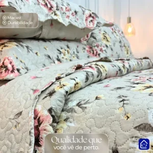 Kit Colcha Cobre Leito 3 Peças Dupla Face Casal Queen King - Imagem 4