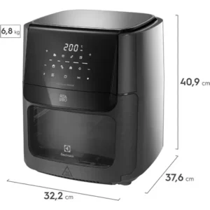 Air Fryer Forno 5 em 1 12L 1700W Digital 1 Bandeja Antiaderente 5 modos preparo 7 Receitas Programadas Aviso Sonoro Fritadeira Elétrica sem Óleo Forno Bancada Electrolux EAF85 Grafite - Imagem 5