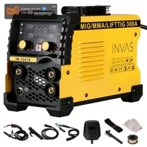 Maquinas de Solda Inversora 300a 3 Em1 Mig Tig Mma Bivolt 110/220v Portátil Profissional Com Display Digital +Acessórios - Imagem 1