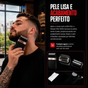 Kit Maquina Acabam. Corte Cabelo Barba Kemei-032 Shaver-2024 - Imagem 5