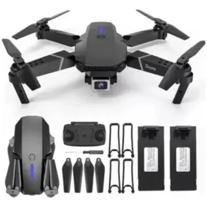 Mini Drone E88 Pro Com Câmera Dupla Wifi Com Case 2 Baterias + Ligenai Jozy Mini Controle Remoto Drone 2.4 Ghz - Imagem 8