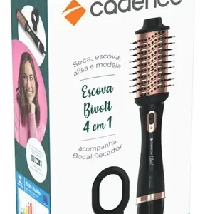 Escova Secadora Uau Cadence 4 em 1 ESC800 Preto e Rosa - Imagem 4