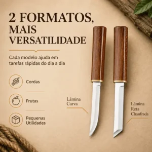 Faca Dupla Multiuso Com Bainha Afiada Pesca Camping Trilha - Imagem 4