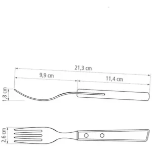 Tramontina Churrasco cor do punho marrom-claro 12 unidades 44.5cm - Imagem 7
