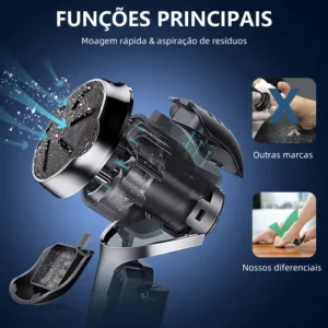 Lixador Para Pés Elétrico Completo Removedor Rachadura Calos - Imagem 3